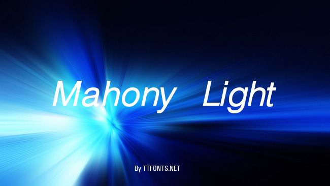 Mahony Light example